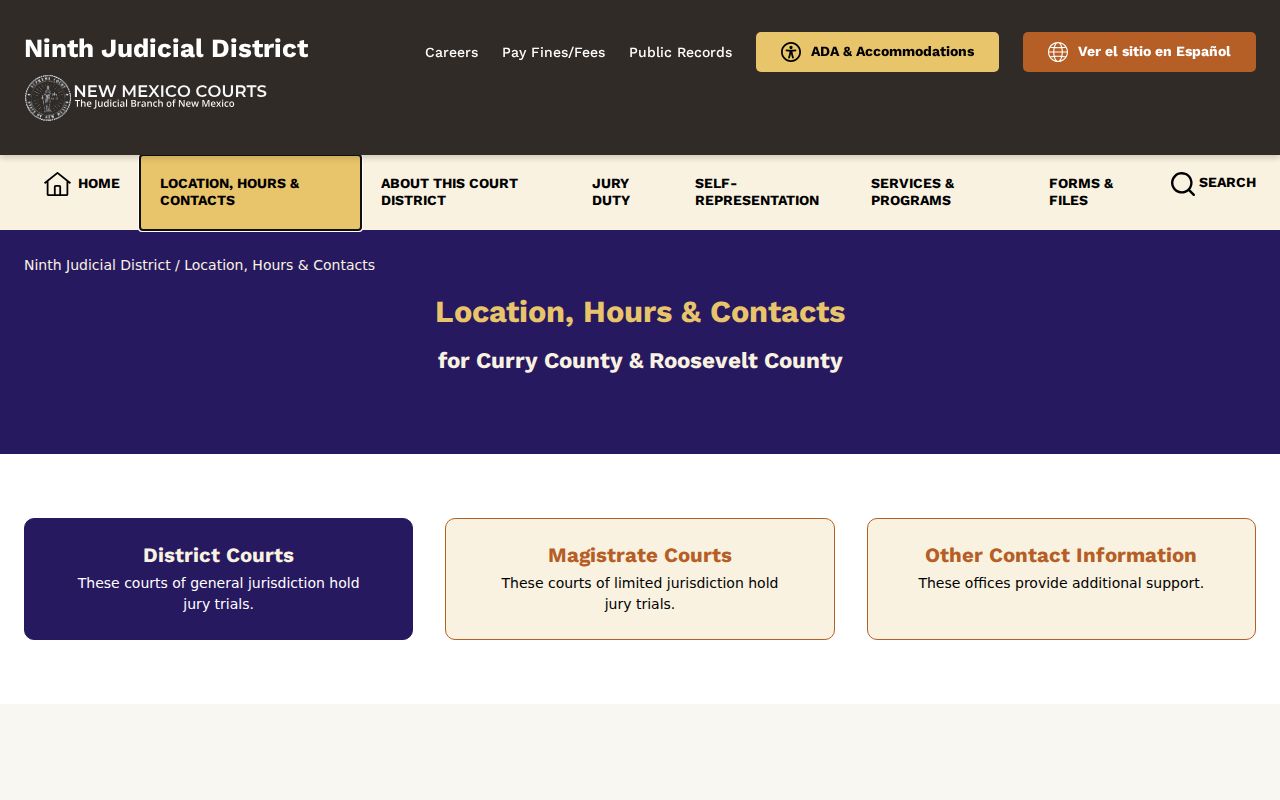 Roosevelt County criminal dockets source image from Ninth District court contacts