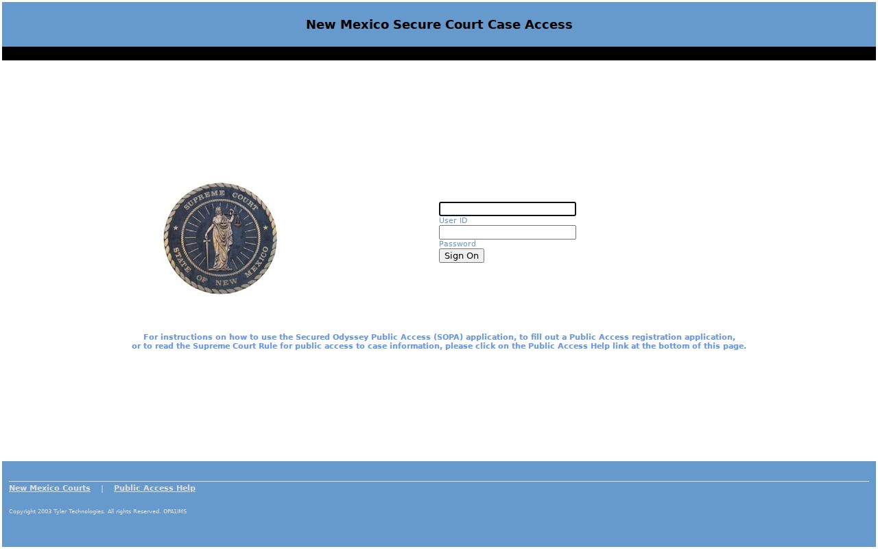 Roosevelt County court docket secure Odyssey access login
