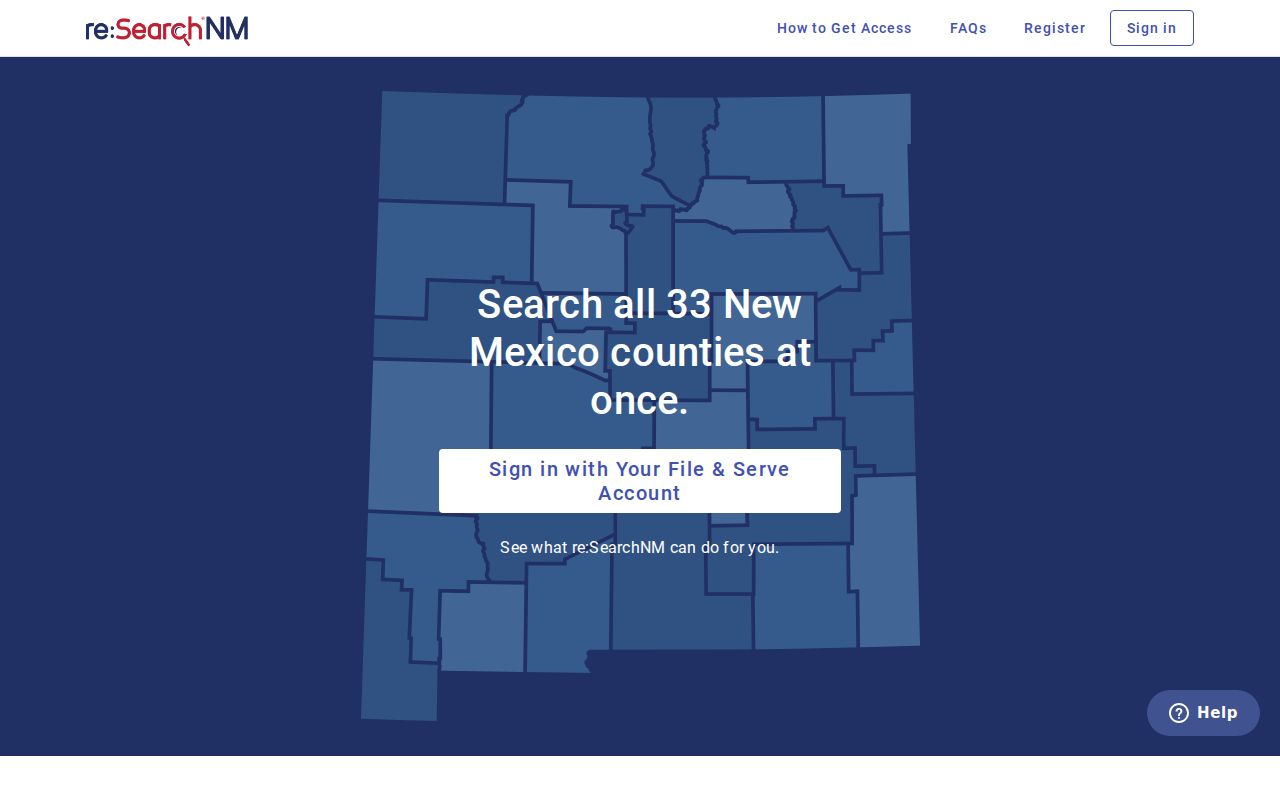 Roosevelt County court docket re:SearchNM access portal