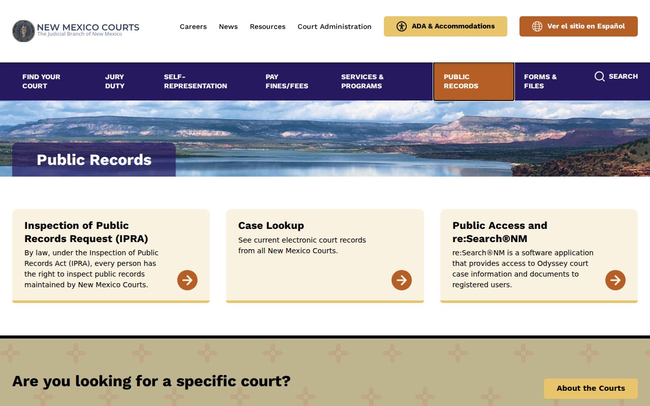Roosevelt County court docket New Mexico Courts public records page